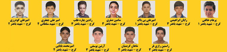 پذیرفته شدگان پسر ششم به هفتم مدارس تیزهوشان کرج